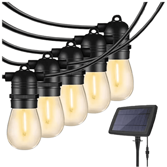Luces Guirnalda Solar 10 Metros Impermeable Ampolletas