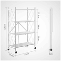 Estante Plegable Multiuso Metal Con Ruedas 3, 4 y 5 Niveles