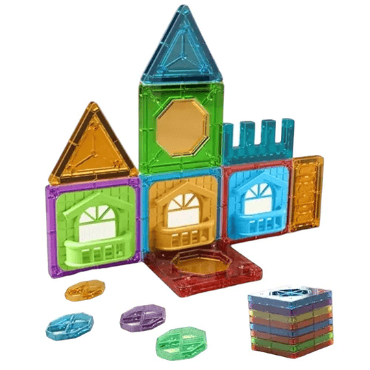 Bloques De Construcción Magnéticos Didáctico Juego 20 Pcs