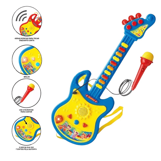 Guitarra Musical Micrófono Karaoke Juguete Niños