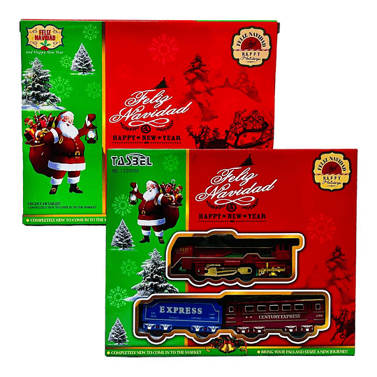 Tren Eléctrico Navideño Luces Decorativo 13 Pcs