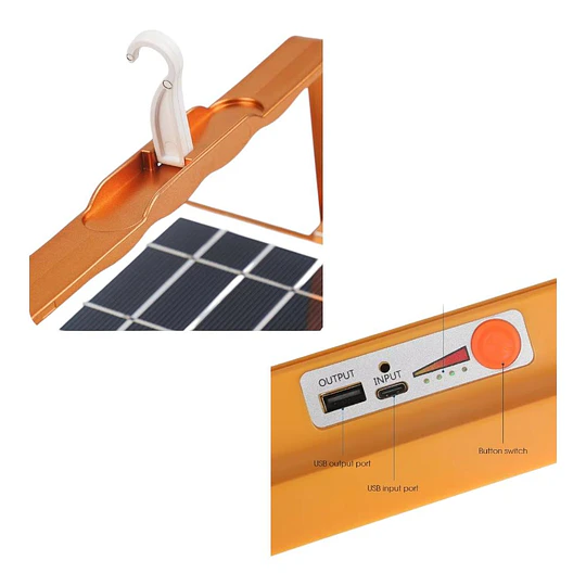 Foco Led Solar Reflector Emergencia Camping 1000w