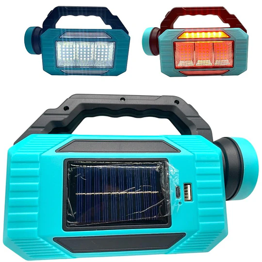 Linterna Led Solar Emergencia Recargable USB Portátil Alta Potencia  