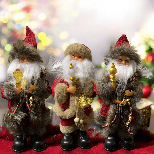 Viejo Pascuero Musical Adorno Navideño Decorativo 30 Cm