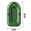 Bote Inflable Kayak + Remos 195x116 Cm Para 2 Personas 
