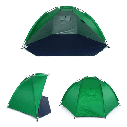 Paraviento Media Carpa Con Filtro Uv Playa