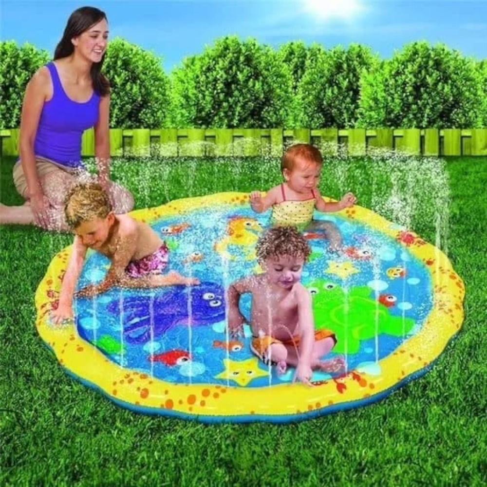 Alfombra Piscina Lanza Agua Rociador 145cm