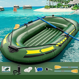 Bote Inflable Kayak + Remos 195x116 Cm Para 2 Personas 