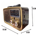 Radio Linterna Portátil Solar Bluetooth Recargable Retro Vintage 