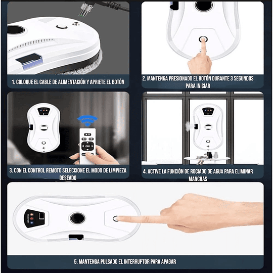 Robot Limpia Vidrio Inteligente Automático