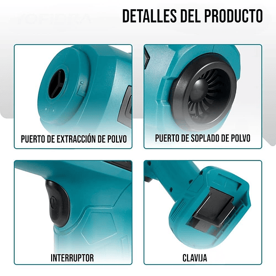 Aspiradora + Soplador Inalámbrica Multifuncional Portátil 2 En 1