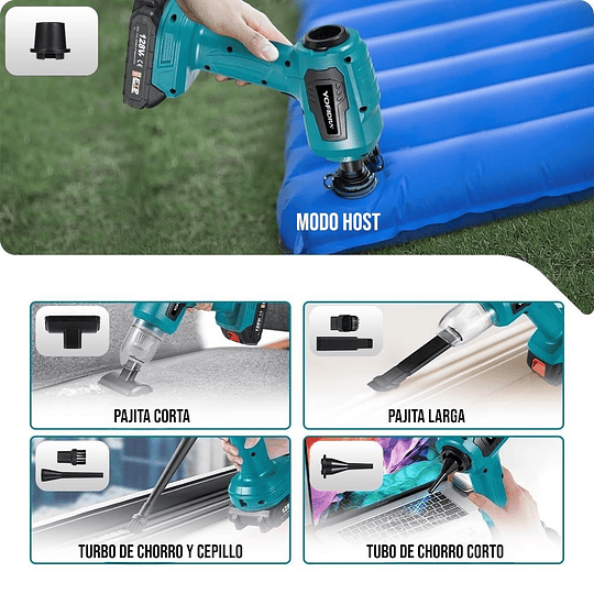 Aspiradora + Soplador Inalámbrica Multifuncional Portátil 2 En 1