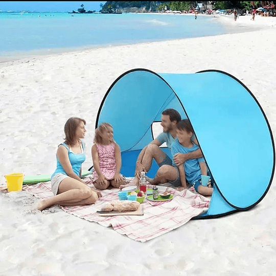Carpa Paraviento De Playa Automática Con Filtro Uv