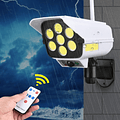Foco Solar Tipo Camara Con Sensor De Movimiento + Control Remoto 