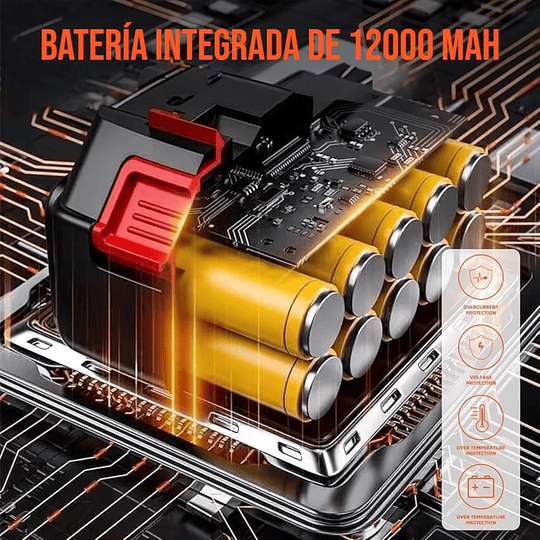 Soplador De Polvo Profesional Turbina Inalámbrico Negro