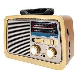Radio Linterna Portátil Solar Bluetooth Recargable Retro Vintage 