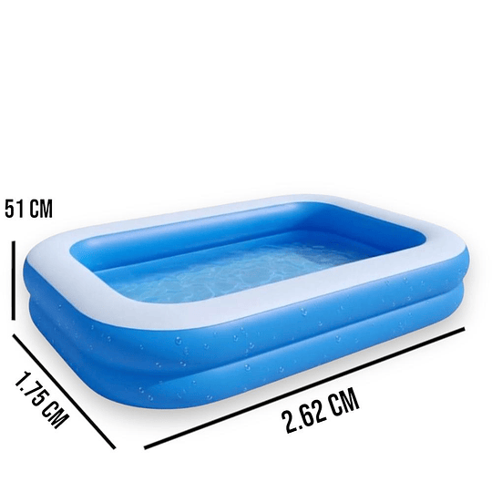 Piscina Inflable Rectangular 2.62x1.75x51 Cm 