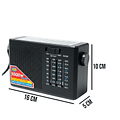 Radio Portátil Analógica Solar Recargable AM/FM MP3 