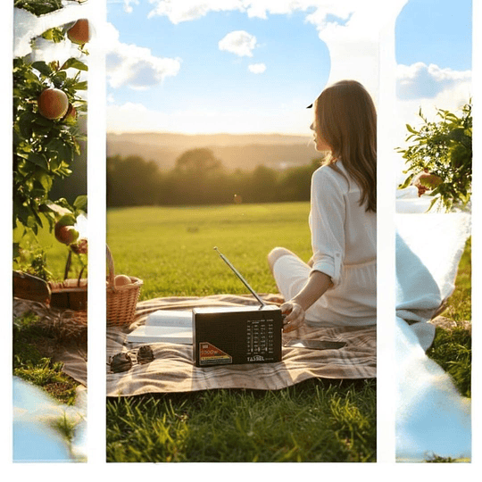 Radio Portátil Analógica Solar Recargable AM/FM MP3 