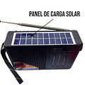 Radio Portátil Analógica Solar Recargable AM/FM MP3 
