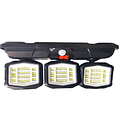 Foco Solar Triple De Pared Con Sensor De Movimiento Recargable 