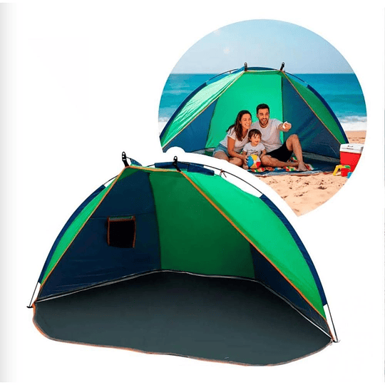 Paraviento Media Carpa Con Filtro Uv Playa