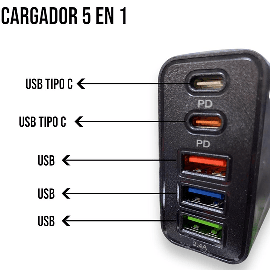 Cargador Multiple 125w Carga Rápida 