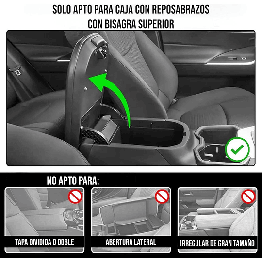 Portavasos De Consola Apoya Brazos Organizador Para Automóvil Universal