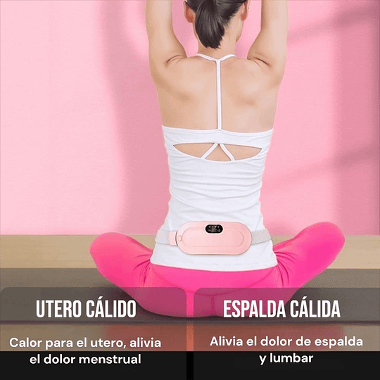 Cinturón Calentador Menstrual Con Masajeador Recargable Portátil