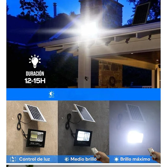 Foco Reflector Led Solar 200w Ip67 + Control 