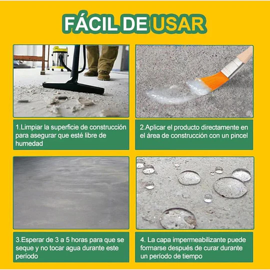 Tapagoteras Sellador Impermeable Transparente 300g