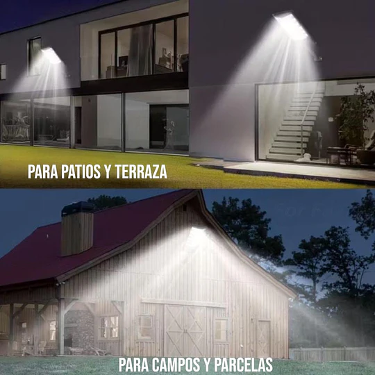 Foco Solar Exterior 1200w Sensor De Movimiento Ip65 + Control