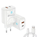 Cargador 100w Carga Rápida Tipo C Blanco 2 En 1 