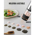 Molinillo De Pimienta Y Sal Eléctrico Recargable Led