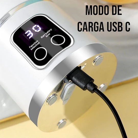 Licuadora Portátil Recargable Con Vaso 450 Ml