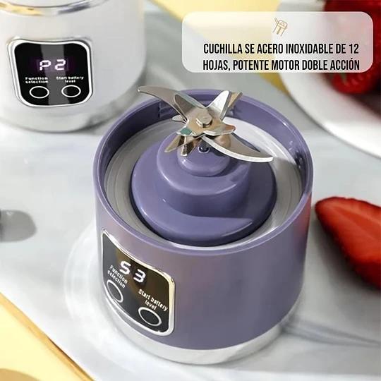 Licuadora Portátil Recargable Con Vaso 450 Ml