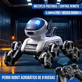 Perro Robot Inteligente Acrobacias Giro 360° Luces Y Sonido 
