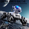 Perro Robot Inteligente Acrobacias Giro 360° Luces Y Sonido 