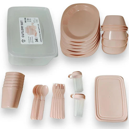 Set De Picnic Para Camping Portátil Reutilizable 34 Pcs