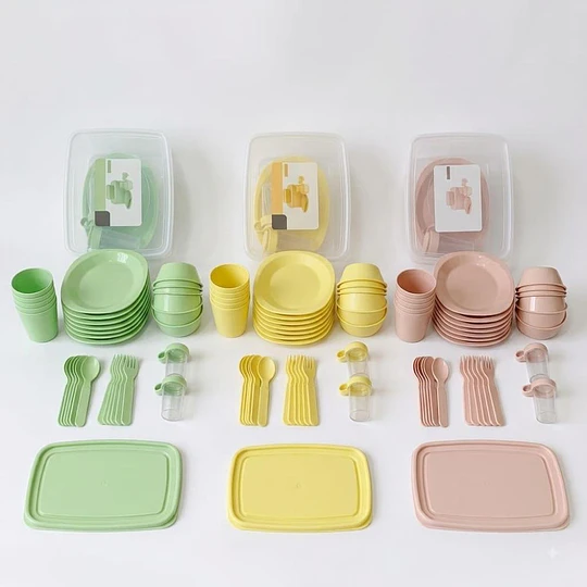 Set De Picnic Para Camping Portátil Reutilizable 34 Pcs