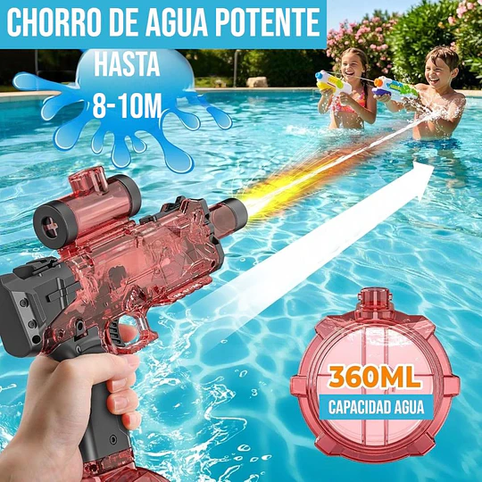 Pistola Lanza Agua Eléctrica Automática Recargable