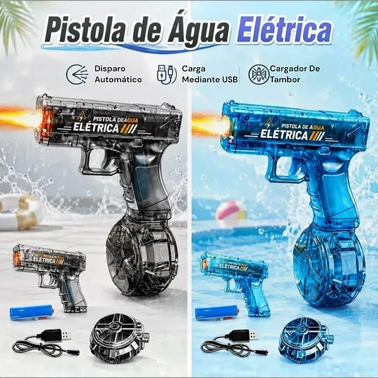 Lanza Agua Pistola Eléctrica Automática Recargable