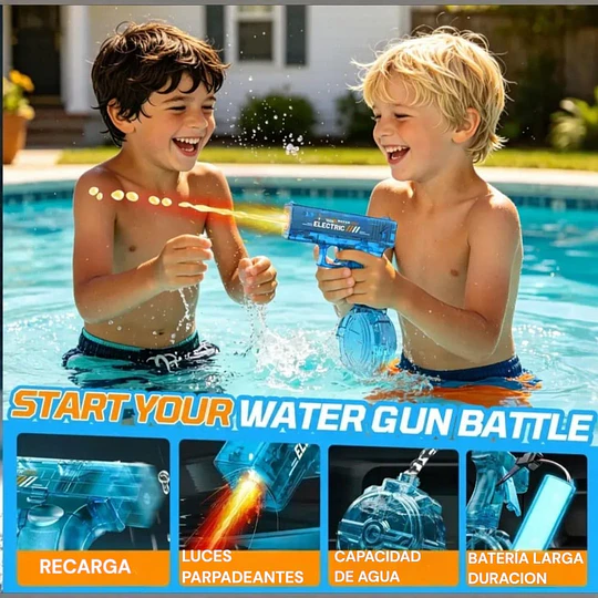  Lanza Agua Pistola Eléctrica Automática Recargable