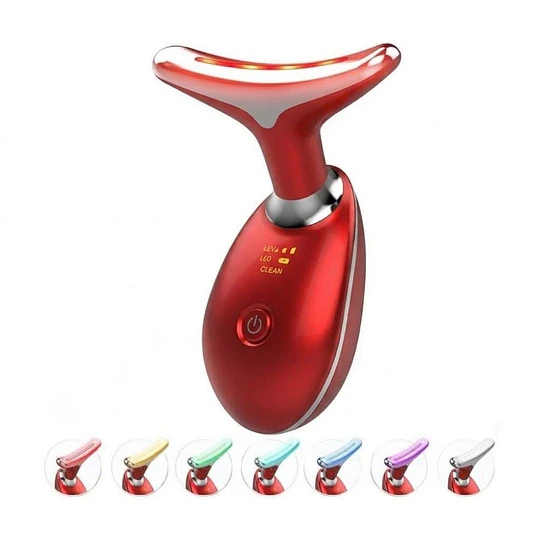 Masajeador Facial Antiarrugas 7 En 1 Luz Led Recargable 