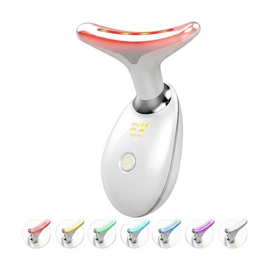 Masajeador Facial Antiarrugas 7 En 1 Luz Led Recargable 