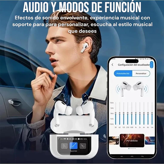 Audifonos Bluetooth Inalámbricos Con Pantalla Táctil