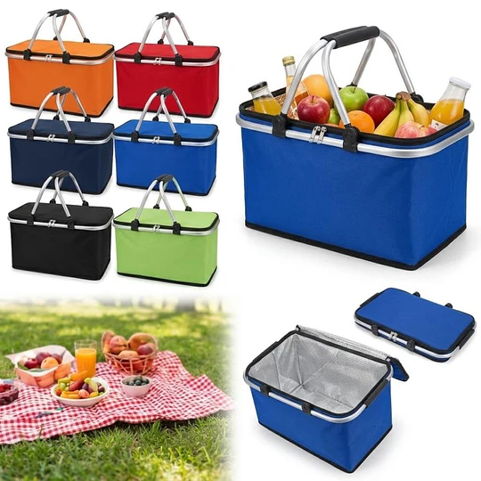 Canasto Térmico Plegable Cooler Para Camping 
