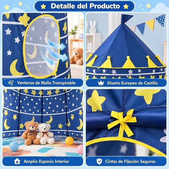 Carpa Castillo Infantil Plegable Portátil 