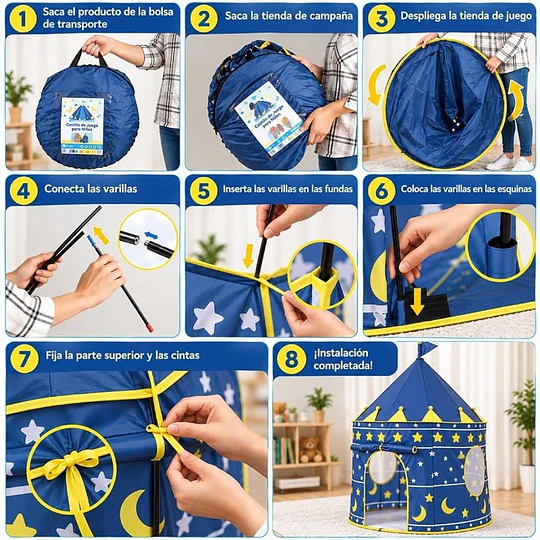 Carpa Castillo Infantil Plegable Portátil 