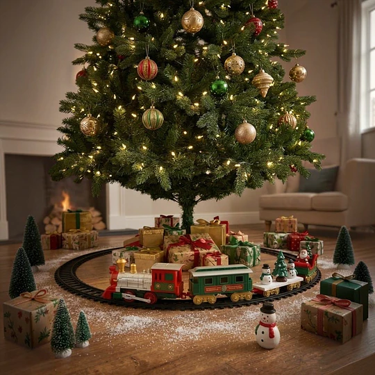 Tren Navideño Musical con Luz y Sonido 22 Pcs